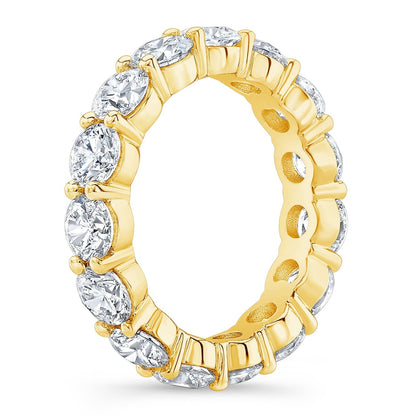 4.00 Ct Round Cut Created Moissanite Classic Eternity Band in 14k Gold Overlay