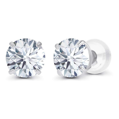 2.00 CTW Lab-Grown Diamond Stud Earrings – E Color VS Clarity in Solid 14K Gold (AGI Certified)
